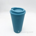 Tasse de voyage à double mur pp 16oz 500 ml tasses en plastique tasse de café réutilisable avec couvercles